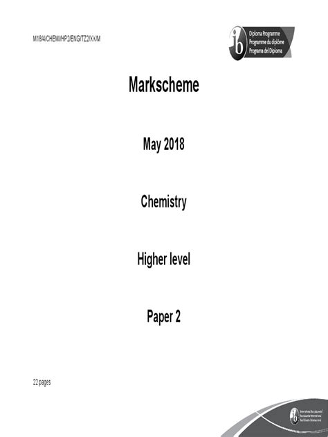 chemistry hl paper 2 may tz2 markscheme Ebook Epub