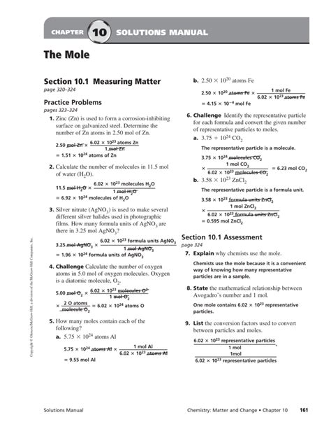 chemistry matter and change chapter 10 study guide answers the mole Doc