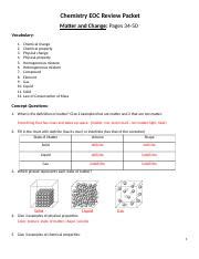 chemistry matter and change review packet answers pdf PDF