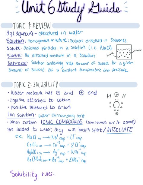 chemistry unit 6 study guide Doc