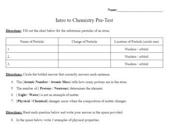 chemistry-pretest-with-answers Ebook Kindle Editon