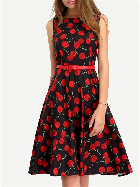 cherry print dress