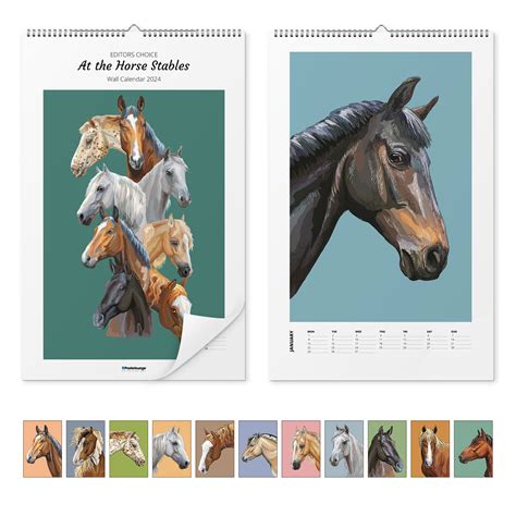 chevaux calendriers horses calendar french Doc