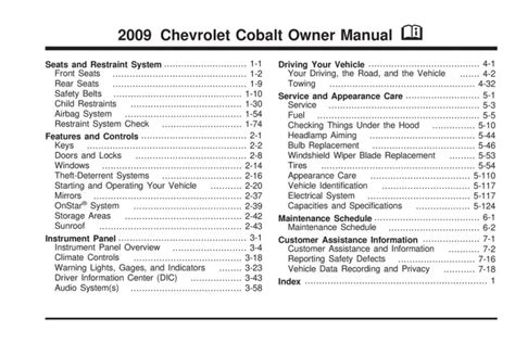 chevrolet cobalt owner manual online Reader