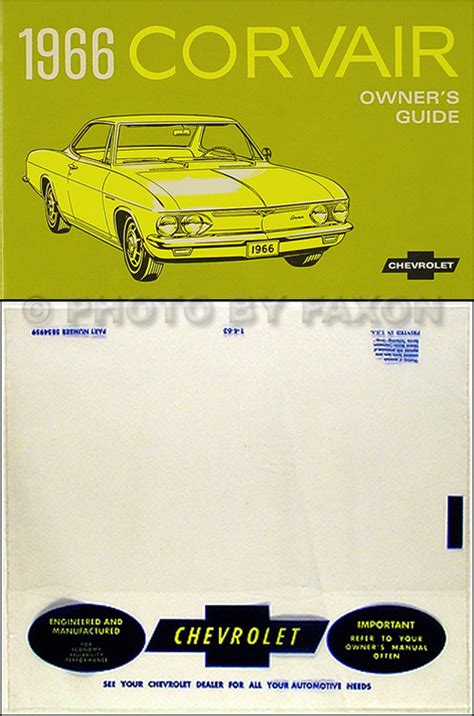 chevrolet corvair repair manual 1966 Epub