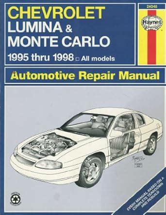 chevrolet lumina and monte carlo automotive repair manual haynes automotive repair manual series Epub