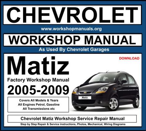 chevrolet matiz service manual pdf Epub