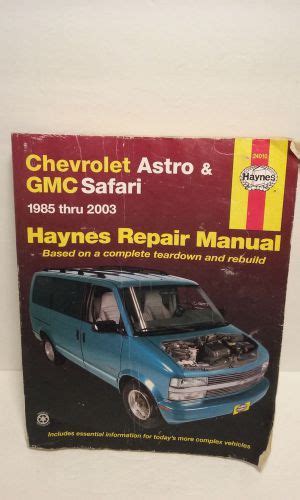 chevy astro repair manual free to download PDF