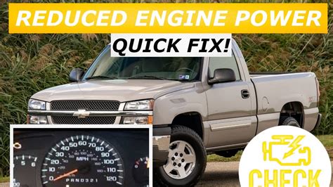 chevy silverado check engine light reduced engine power Reader