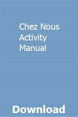 chez nous activity manual PDF