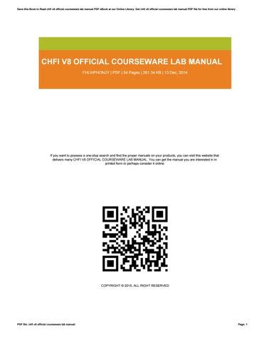 chfi v8 official courseware lab manual Reader