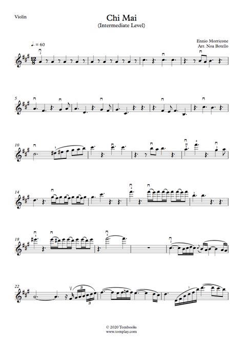 chi mai violin sheets Kindle Editon