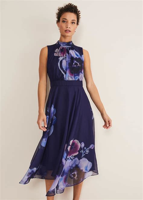 chiffon midi dress