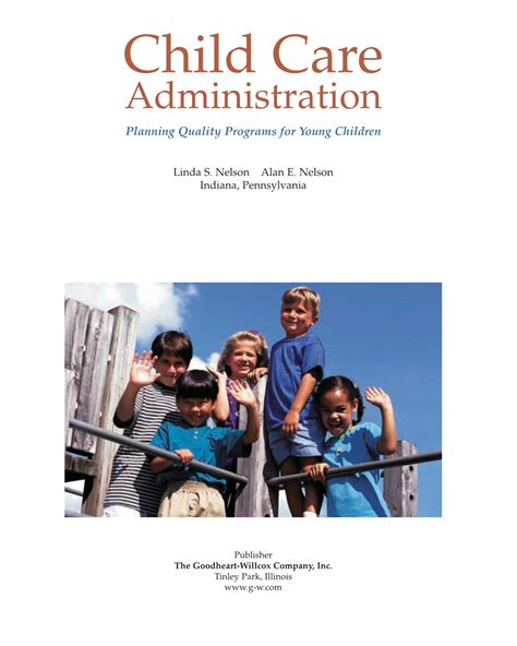 child care administration planning quality programs for young children Epub