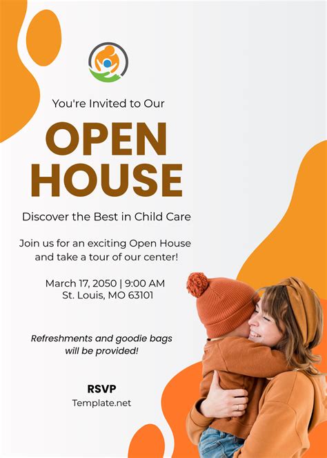 child care open house template Epub