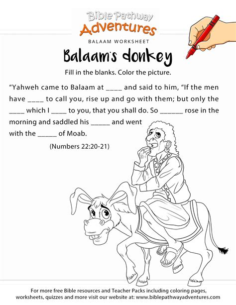 children activities of balaam and donkey Doc