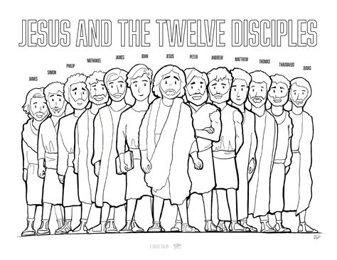 children s coloring 12 disciples Epub