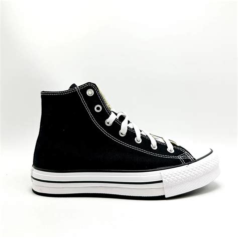 childrens black high top converse