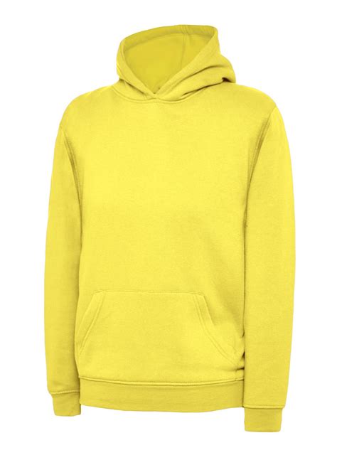 childrens yellow hooded sweatshirt