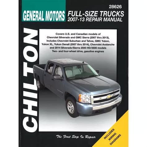 chiltons general motors full size trucks 2007 13 repair manual covers u s and canadian models of chevrolet Epub