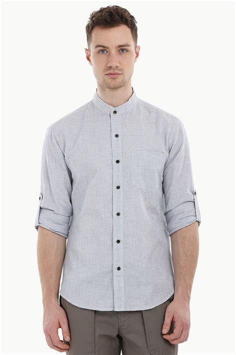 china collar shirt mens