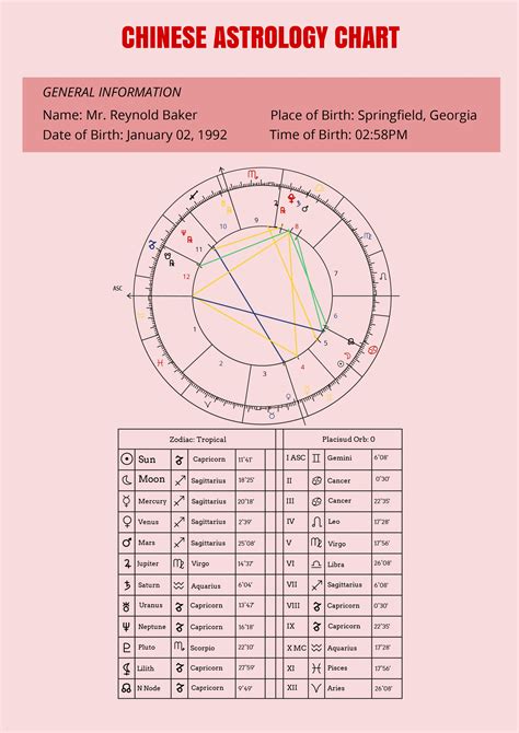 Chinese Natal Chart Calculator
