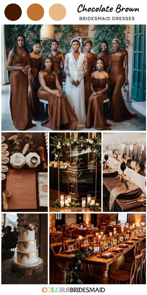 chocolate brown dresses for bridesmaids