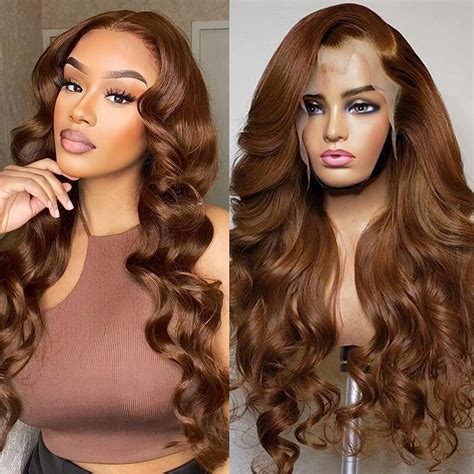 chocolate brown lace front wig