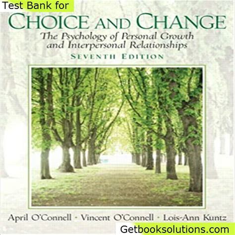 choice and change the psychology of personal PDF