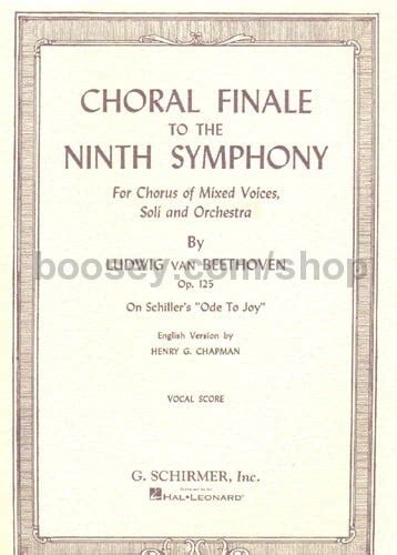 choral finale to the ninth symphony vocal score Epub
