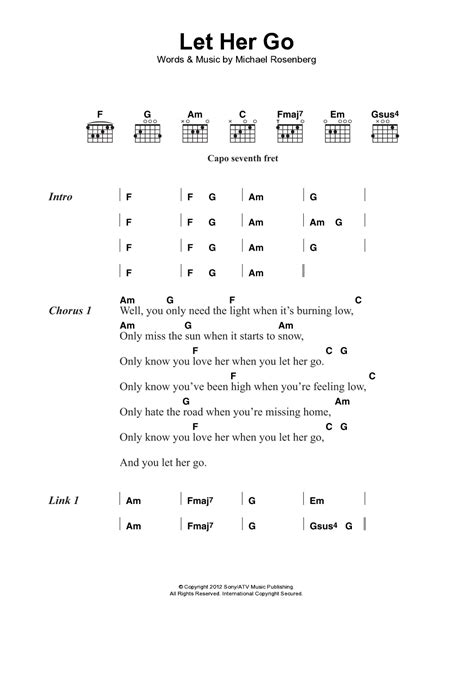 chords to let her go Reader