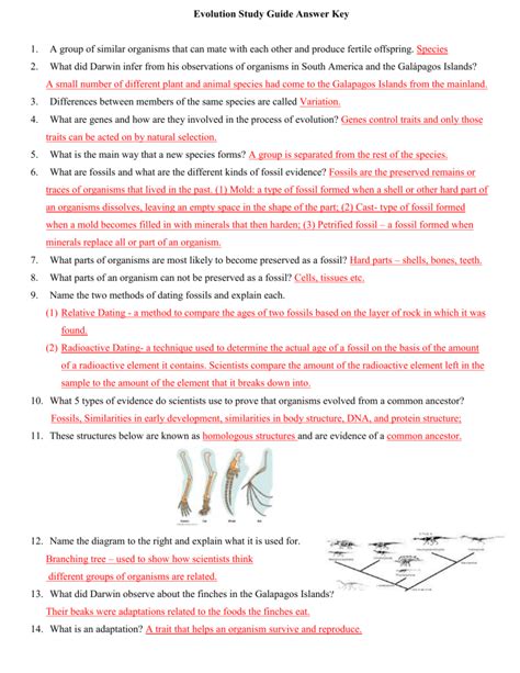 chp 15 evolution study guide answer key Reader