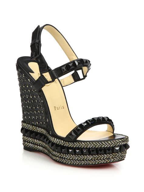 christian louboutin wedge shoes