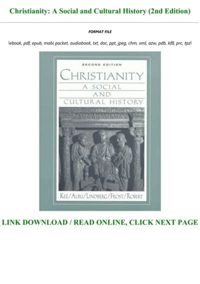 christianity a social and cultural history 2nd edition PDF