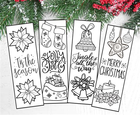 christmas bookmarks to colour Epub
