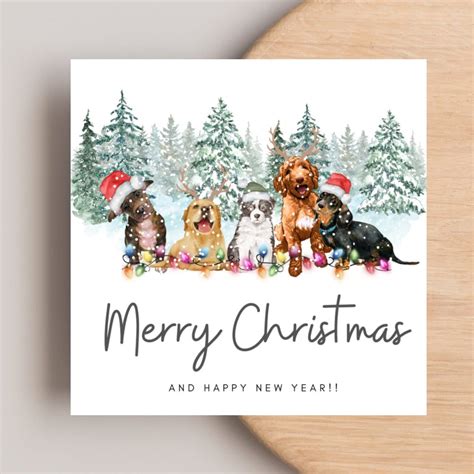 christmas cards with dogs