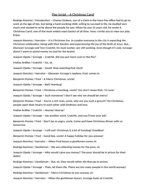 christmas carol script for kids Doc