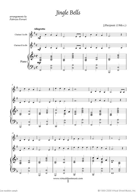 christmas carols for two clarinet easy duets PDF