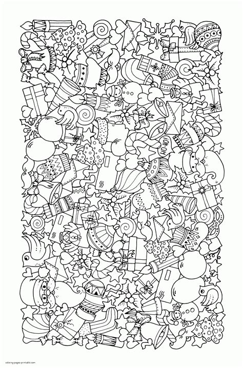 christmas doodles adult coloring book Reader