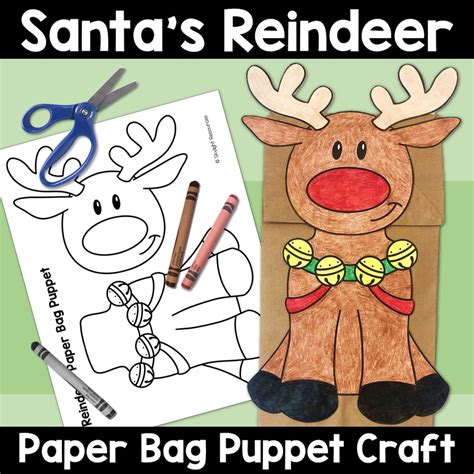 christmas puppet bag template PDF