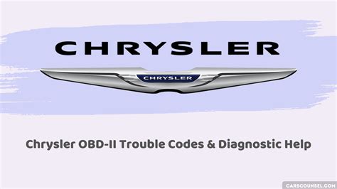 chrysler obd ii codes PDF