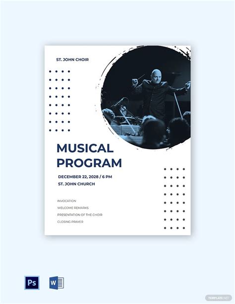 church musical program template Reader
