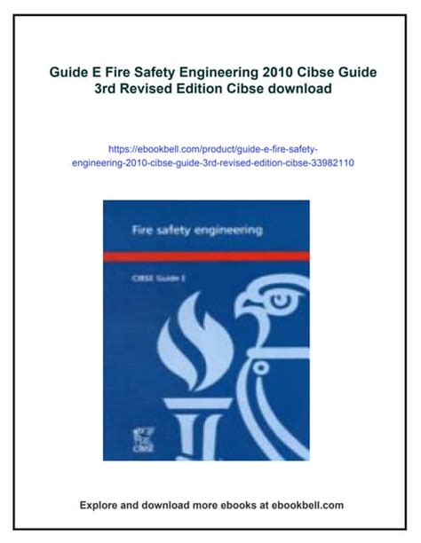 cibse guide e fire safety engineering pdf Kindle Editon