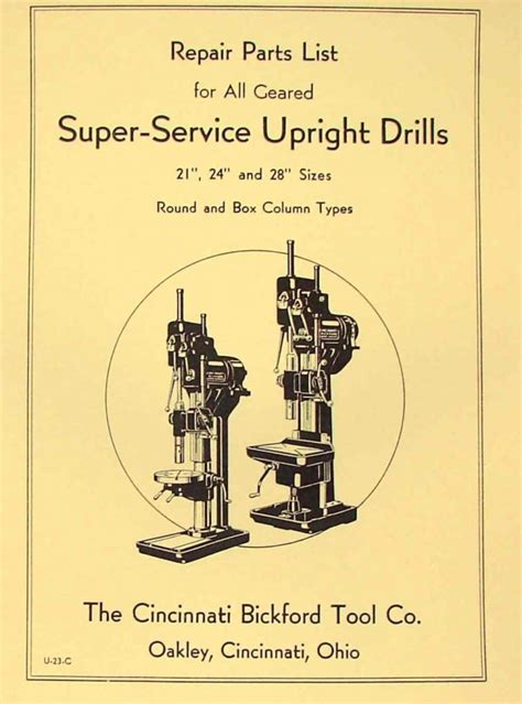 cincinnati bickford drill press manual PDF