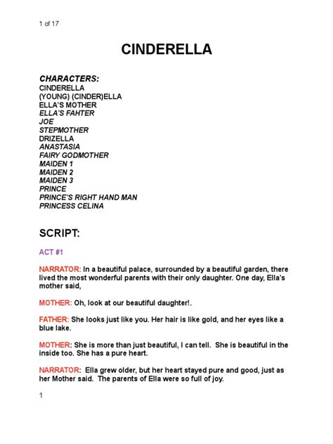 cinderella g2k script PDF Kindle Editon