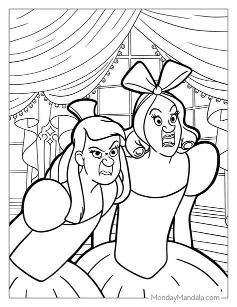 cinderella her step sisters coloring book Reader