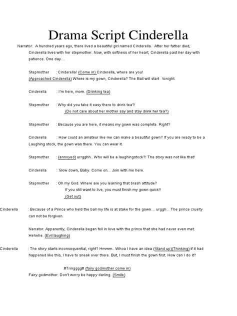 cinderella scripts for kids Reader
