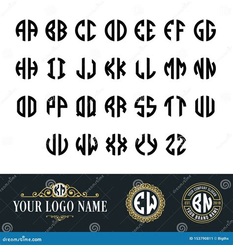 circle monogram block font for vinyl Reader