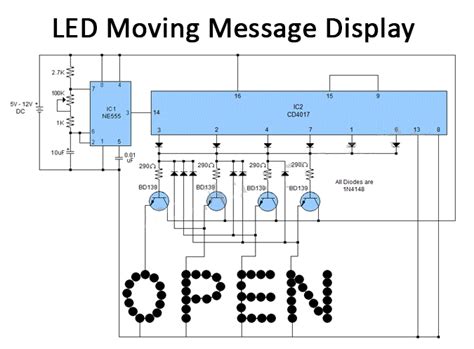 circuit diagram led based message display PDF