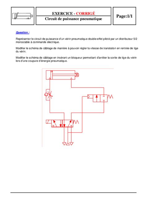 circuit pneumatique cours et exercices pdf PDF